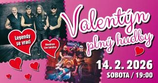 VALENTÝNSKÝ DVOJKONCERT - LEGENDY SE VRACÍ a WOODMAN LIVE JUKEBOX