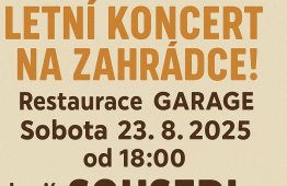 Letní koncert na zahrádce, hrají: SOUSEDI