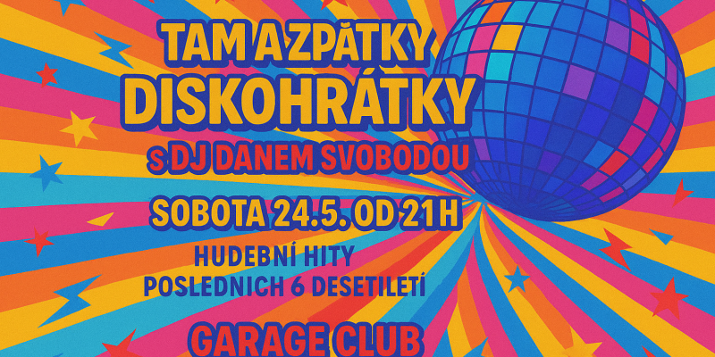 SOBOTNÍ diskotéka s DJ Danem Svobodou